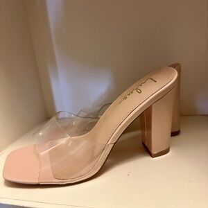 Lulu’s clear strap pumps